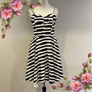 Black and White Striped Dress